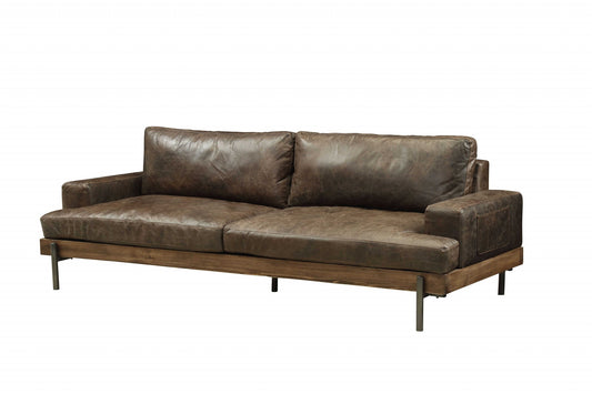 95" Premium Top Grain Leather Sofa