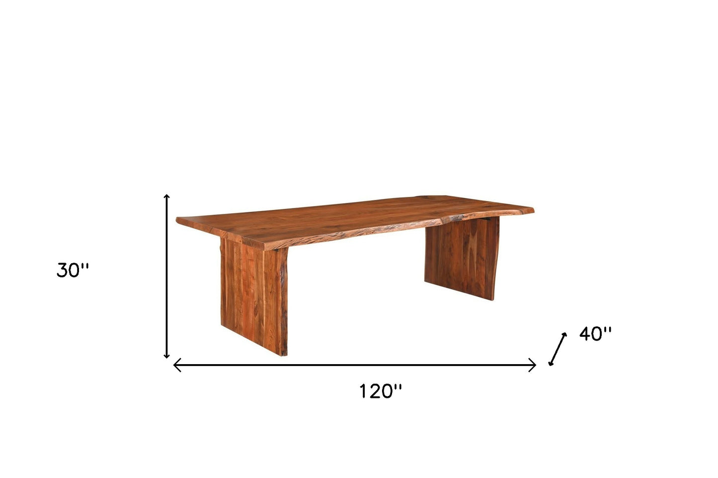 120" Handcrafted Solid Wood Dining Table
