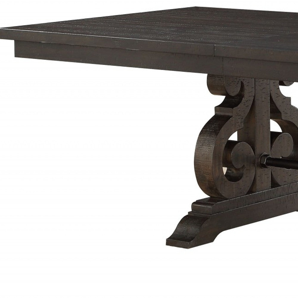 104"x45" Brown Solid Wood Dining Table